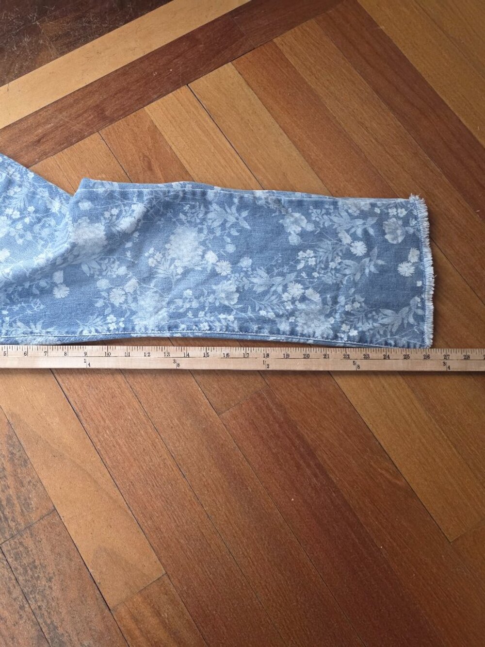 Seven7 High Rise Floral Kick Flare Bootcut Jeans Size 14 - Picture 10 of 16